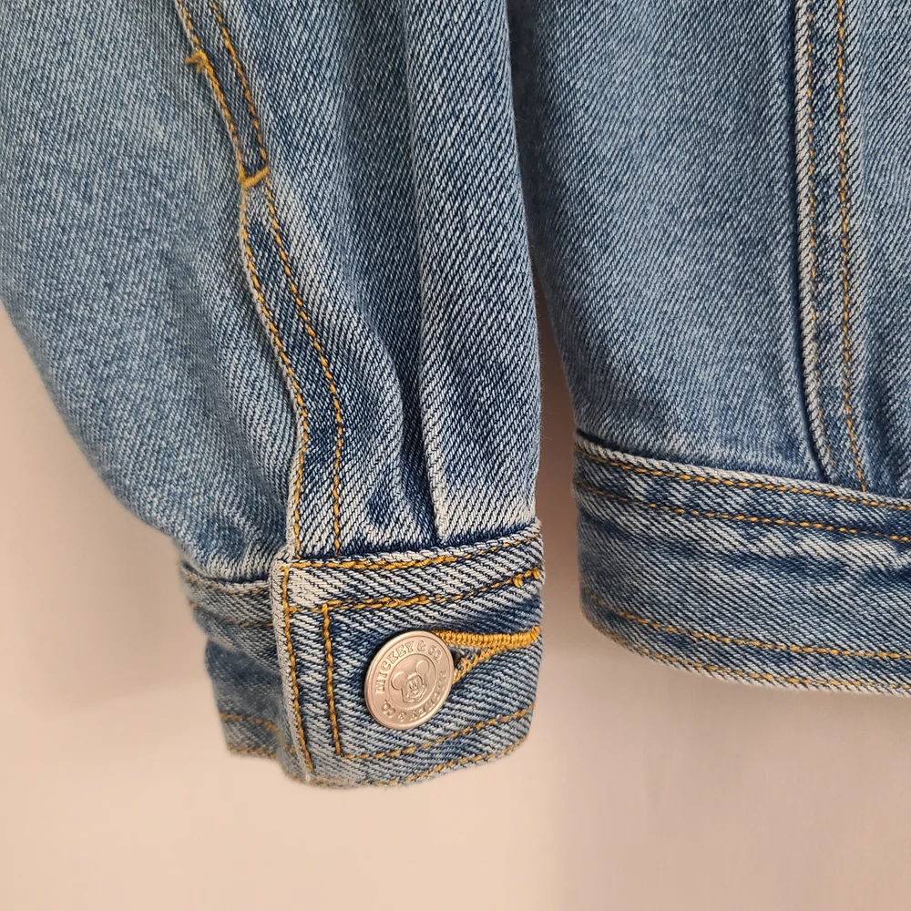Mickey & Co Unisex Kids Sz L (6X) Blue Denim Disney Classic Mickey Mouse Jacket